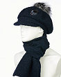 Комплекты Инга Шляпный дом Гелана флис букле (кепка+шарф) Комплект - т.синий
