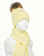 Комплекты VELES 0711AV Колосок флис (54-56) (шапка+шарф) Комплект - св.желтый