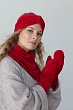 Перчатки, варежки, митенки Verenitsa (Svetlitsa) 60/11-2 флис Варежки - красный