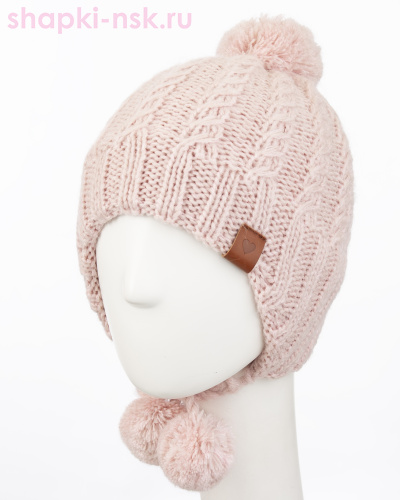 14257/2 MGU Ушанка для девочки флис (50-52) - Шапки-НСК. Головные уборы оптом и в розницу.
