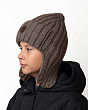 Головные уборы Marhatter 12689/2 MBU Ушанка для мальчика флис (52-56) - серо-коричневый