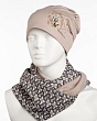 Комплекты Avenue 0101/19к СП Комплект женский флис (колпак+снуд) (56-58) - 563/12-бежевый