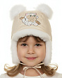 Головные уборы Colibri 211-З Кошечка Ушанка для девочки (48-50) - молоко