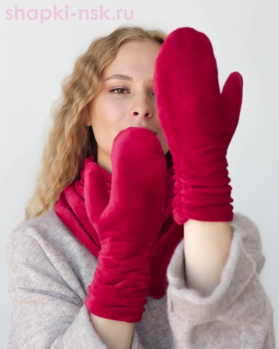 160.01/00-6 Варежки флис (M (7-8)) - Шапки-НСК. Головные уборы оптом и в розницу.