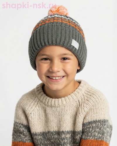 11436/2 MBH Колпак для мальчика флис (50-52) - Шапки-НСК. Головные уборы оптом и в розницу.