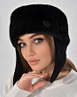 Головные уборы Mike Ambaroff 1708 Бархат Шапка экомех норка флис (56-59) - черный брошь жемчуг