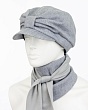Комплекты Инга Шляпный дом Наоми Комплект (чалма+бактус) (57-59) - серо-голубой