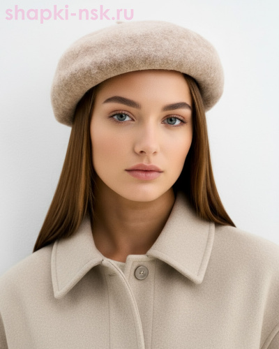 250329 Берет женский (56-58) - Шапки-НСК. Головные уборы оптом и в розницу.