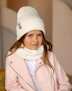PQ 18 PD 18 Комплект для девочки (колпак+снуд) (52-54)