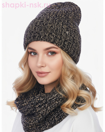 55890-1 Комплект женский флис (колпак+снуд) (56-58) - Шапки-НСК. Головные уборы оптом и в розницу.