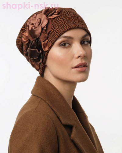 Колпак Розы 2 Бини женская флис (56-58) - Шапки-НСК. Головные уборы оптом и в розницу.