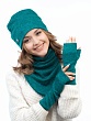 Головные уборы Verenitsa (Svetlitsa) 845.00/21-75 Колпак женский (54-56) - меланж т.изумруд