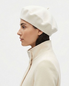 Берет фетр без отделки флис 11 Берет женский флис (56-58)