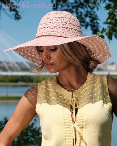 15308 Шляпа кружево (56-58) - Шапки-НСК. Головные уборы оптом и в розницу.