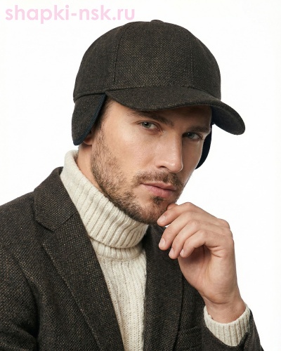071-46 Бейсболка мужская флис (56-62) - Шапки-НСК. Головные уборы оптом и в розницу.