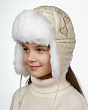 Головные уборы Colibri 229-З Валентинка Ушанка для девочки (50-52) - св.бежевый