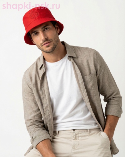 897-10 V Герб Панама мужская хлопок (56-62) - Шапки-НСК. Головные уборы оптом и в розницу.