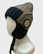 Головные уборы Marhatter 7987 Ушанка для мальчика флис (50-54) - серо-бежевый