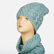 Комплекты Gulyann Knitwear Sonique 3 флис (шапка+шарф-кольцо) Комплект - св.бирюза