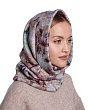 Головные уборы Verenitsa (Svetlitsa) 185.03/00-72 Капор-снуд (56-58) - цветы шоколадно-лиловые