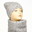 Комплекты Gulyann Knitwear Camila 2-ка флис (колпак+шарф-кольцо) Комплект - св.серый