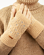 Перчатки, варежки, митенки Noryalli 525360 Митенки - песочный