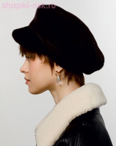Тэра Кепка женская экомех норка (56-58) - Шапки-НСК. Головные уборы оптом и в розницу.