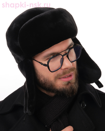 Пилот Ушанка экомех кролик (57-62) - Шапки-НСК. Головные уборы оптом и в розницу.
