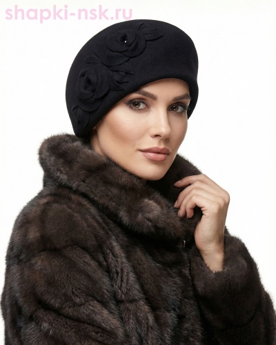 Крыло роза Берет женский (56-58) - Шапки-НСК. Головные уборы оптом и в розницу.