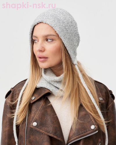 Фея пряжа Альпака пайетки Чепчик (56-58) - Шапки-НСК. Головные уборы оптом и в розницу.