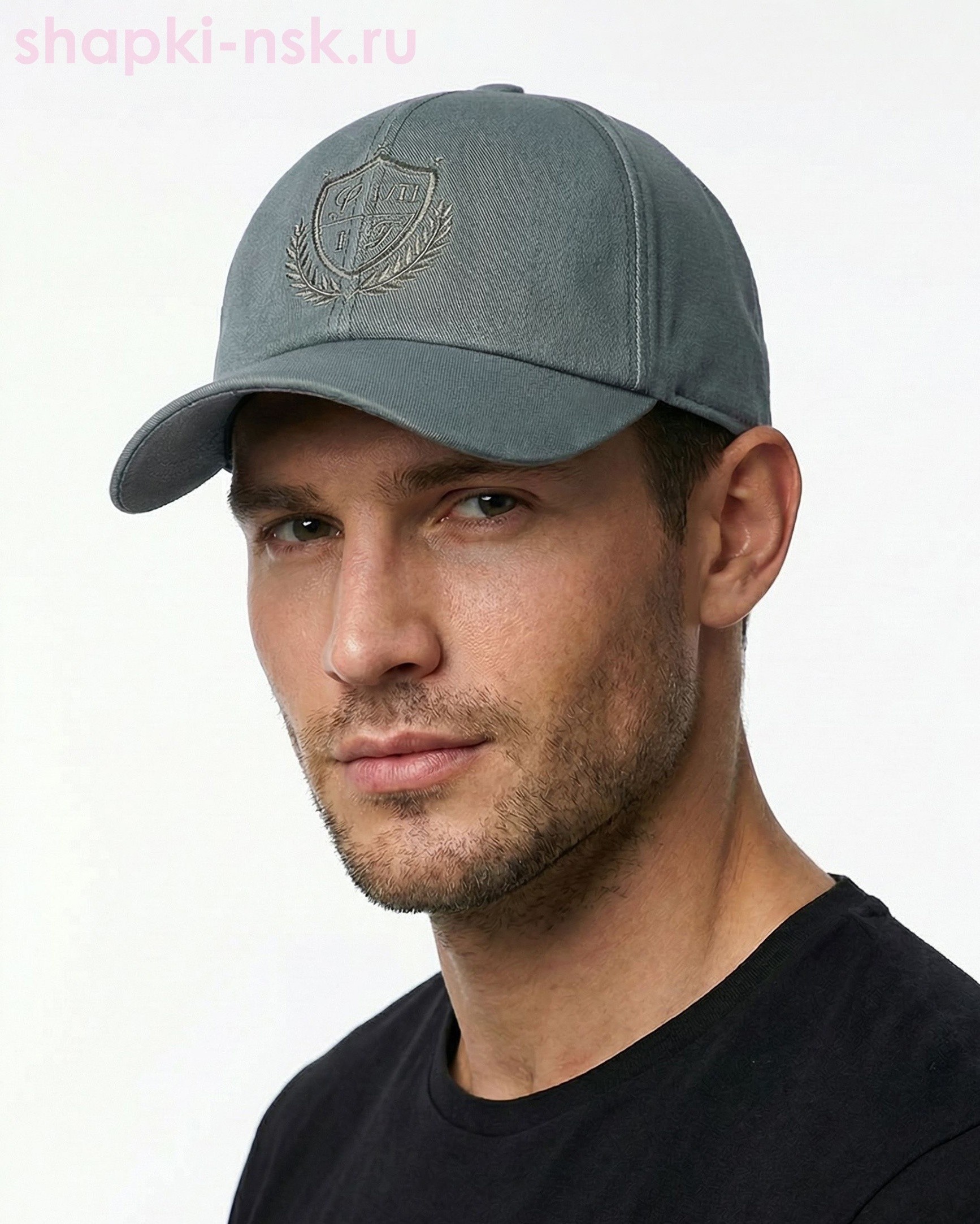 077-36 V Герб Бейсболка мужская хлопок (56-62)