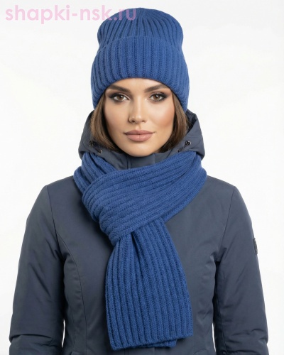 776 KWH Комплект женский (колпак+шарф) (56-58) - Шапки-НСК. Головные уборы оптом и в розницу.