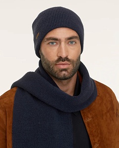 LS 136 PE 136 Комплект мужской флис (колпак+шарф) (57-59)