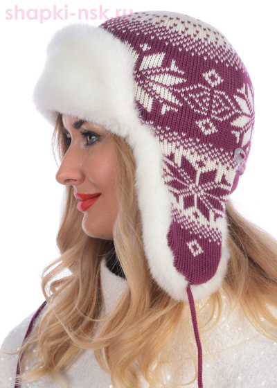 Модель: 281/4 Ушанка женская (56-58) 281/4 Ушанка женская (56-58) - Шапки-НСК. Головные уборы оптом и в розницу.