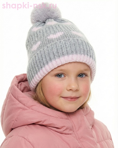 13202/2 MGH Колпак для девочки флис (54-56) - Шапки-НСК. Головные уборы оптом и в розницу.