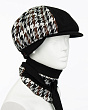Комплекты Инга Шляпный дом Лайма Комплект (кепка+бактус) (57-59) - черный-белый