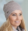Головные уборы Verenitsa (Svetlitsa) 73/11 Бини женская (54-57) - меланж бежевый