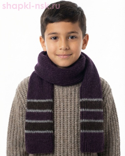 14590 MBS Шарф для мальчика (150 x 18) - Шапки-НСК. Головные уборы оптом и в розницу.