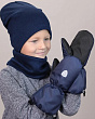 Перчатки, варежки, митенки Поляярик 03-B (2-8 лет) Варежки - т.синий