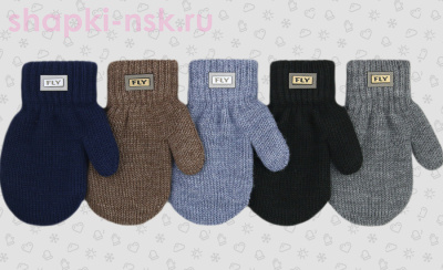 079-TMm Варежки для мальчика (5-6 лет) - Шапки-НСК. Головные уборы оптом и в розницу.