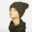 Комплекты Gulyann Knitwear Sonique 3 флис (шапка+шарф-кольцо) Комплект - хаки