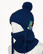 Комплекты Поляярик 03-49-M (50-52) (шапка+снуд) Комплект - синий
