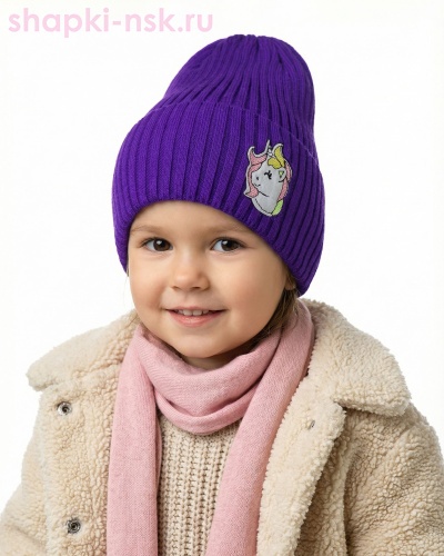 01-94-L (о) Шапка для девочки (48-50) - Шапки-НСК. Головные уборы оптом и в розницу.