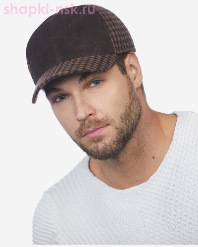 0303-43 Бейсболка мужская флис (56-62) - Шапки-НСК. Головные уборы оптом и в розницу.