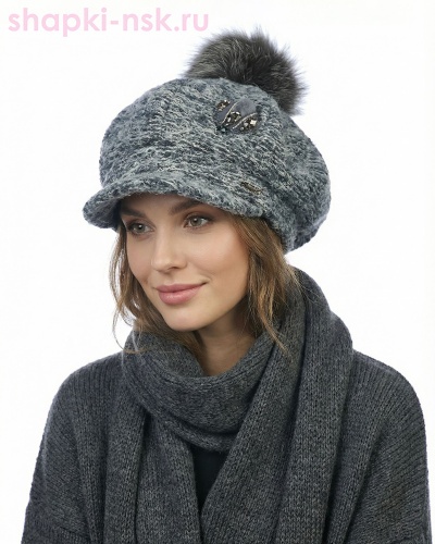 Гелана букле Кепка женская флис (56-60) - Шапки-НСК. Головные уборы оптом и в розницу.