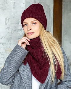 LS 57 PL 57 Комплект женский флис (колпак+косынка) (56-58)