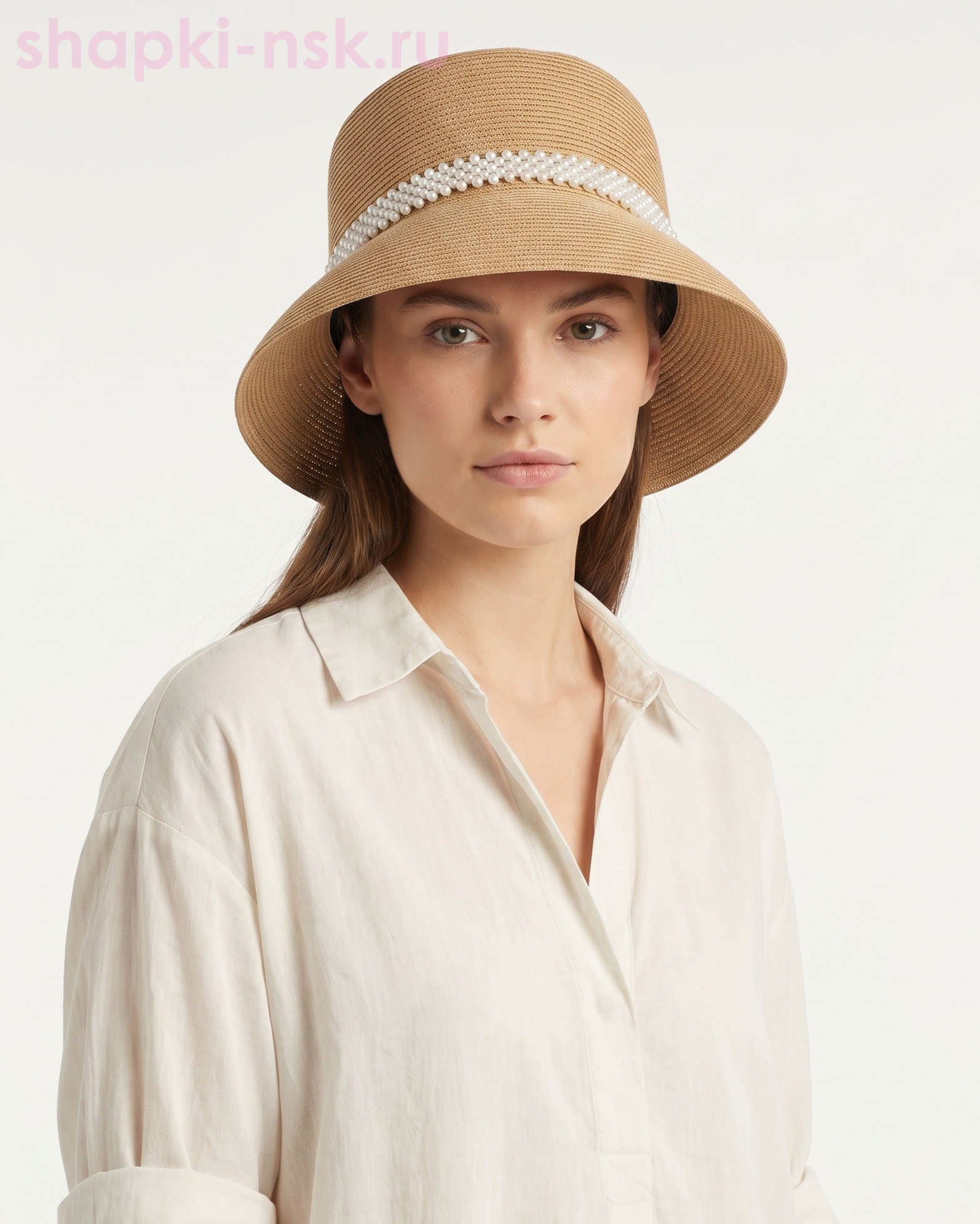 Ш54 жемчуг Шляпа женская (56-58)