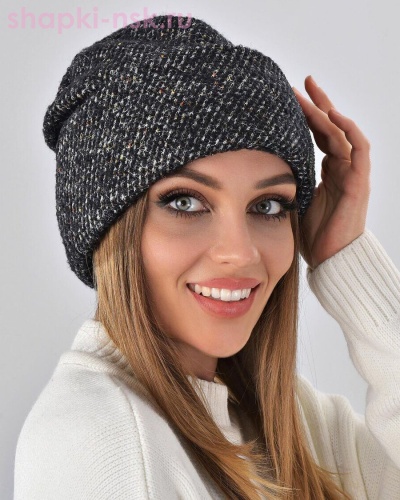 Отворот мохер мульти полоска термо Шапка флис (56-58) - Шапки-НСК. Головные уборы оптом и в розницу.
