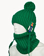 Комплекты Поляярик 03-49-M (50-52) (шапка+снуд) Комплект - зеленый