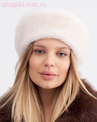 Лина экомех норка Берет женский флис (56-57) - Шапки-НСК. Головные уборы оптом и в розницу.